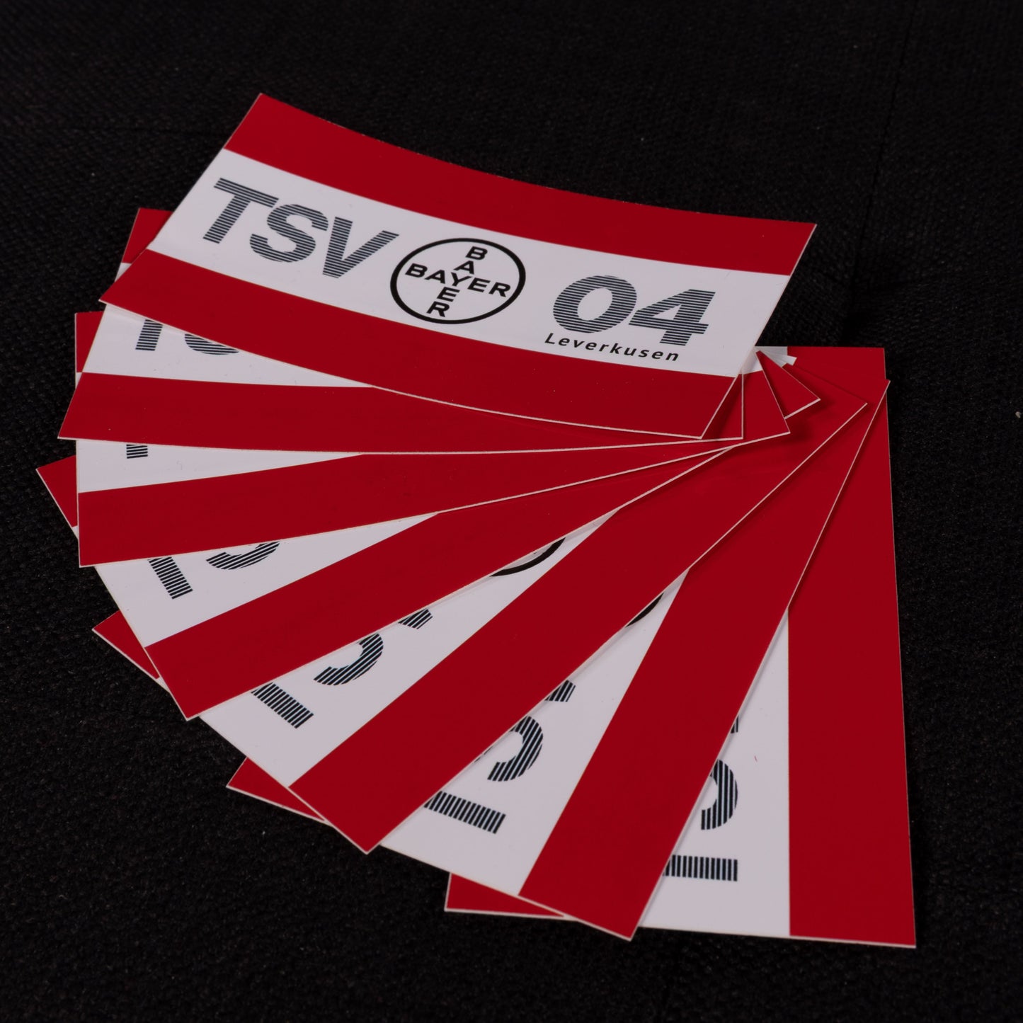 Sticker 90er TSV Bayer 04 Leverkusen im Detail, Retro-Logo-Aufkleber im 90er-Jahre Design