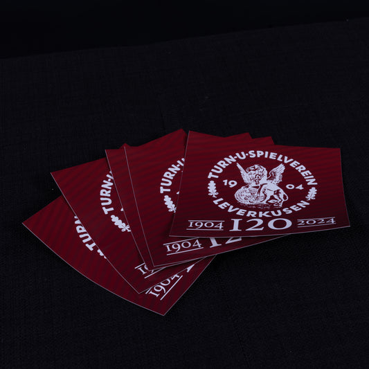 120Jahre Sticker - Rot (10er Pack)